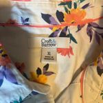 Croft & Barrow  Womens XL Floral Print Button Down Shirt Long Sleeve Cotton Blend Photo 1