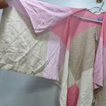 J. McLaughlin  Skyler Wrap NWT $298 Shaw 100% Cashmere OS Pink Tan Color Block‎ Photo 1