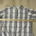 Carhartt Women's Plaid Button Up Shirt Band Collar 3/4 Sleeve Size XL Photo 2
