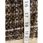 Vintage Cartoon Fashion Brown White Wool Blend Tweed Pencil Skirt Size 6 EU 42 Photo 9