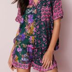 Nasty Gal Floral Mix Print Ruffle Pajama Shorts Set Photo 0