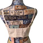 Micas  White Corset Gold Chain Corset Bustier Top Size Medium Photo 2