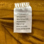 Full Circle Dark Yellow Ribbed Button Front Long Sleeve Shirt Size M Photo 5