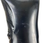 Mango  MNG Square Toe Kitten Heel Leather Boots Black Size 42/ US 10 Photo 11