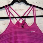 Nike Shirt Womens Medium Striped Pink Strappy Tank Top Athletic Gym Activewear Photo 1