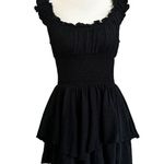 Princess Polly  The Love Galore Black Tiered Romper Women's Size 2 | 11-14 Photo 0