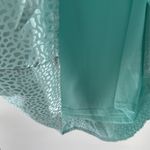 Entro  Light Blue Textured Mini Dress babydoll S animal print shiny monochromatic Photo 11