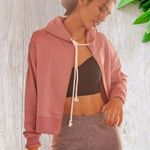 Anthropologie Anthro Canape Sienna Zip-Up Hoodie in Pink Large Photo 0