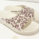 Oofos Ooah Rose Leopard Comfort Sport Recovery Pink Sandal Slide Size 7 Photo 2