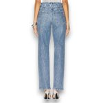 Good American  Good Icon Rhinestone Pinstriped Jeans NWT Size 6 High Rise Blue Photo 1