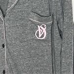 Victoria's Secret Victoria’s Secret Pajamas Sz XL Long Shirt Pants Set Gray And Pink Photo 4