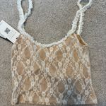 Tiger Mist  White/Tan Lace Top Photo 2