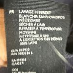 COS  Wool Front Zip Formal Black Long Sleeve Officewear Midi Dress Size 12 Photo 8