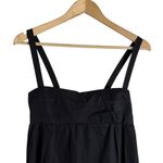 ZARA  Black Square Neck Empire A-Line Poplin Sleeveless Maxi Dress Size XS Photo 2