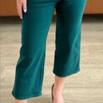 Judy Blue  High Rise Wide Leg Crop Jeans Size 7/28 Teal Green Tummy Control Photo 0