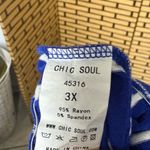 Chic Soul Blue And White Stripe Jumpsuit Size 3X Photo 7