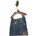 Free People Mini Skirt Size 4 Dark Turquoise Boho Brocade Textured Zip Front Photo 7