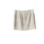 Corduroy front zipper beige mini skirt. Size large. Photo 2