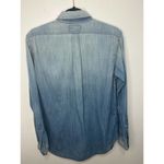 Current/Elliott Womens The Prep School Denim Button Down Shirt Small Photo 5