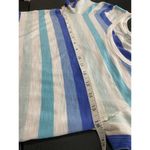 Talbots  Striped Slub Knit Tee Shirt Womens XS Short Slv Cotton Soft Button Back Photo 6