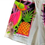 Vintage 90s Sun Lover Neon Fruit Salad Shorts Tropical Colorful Athletic size M Multiple Size M Photo 2