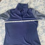 Nike Golf Dry-Fit Quarter Snap Blue Striped Long Sleeve Top Size Large Photo 7