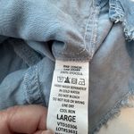 Elan NWT  Denim Ruffle Sleeve Top Size Large Photo 6