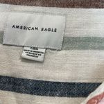 American Eagle Multicolor Striped button down shirt size large. Photo 3