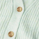 Mango MNG Ribbed Knit Aqua Green Cardigan Sweater NWT Plus 3XL Photo 8