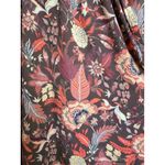 Evereve Floral Print Mock Neck Ruffled Sleeve Blouse Top Women's Size Medium Photo 2