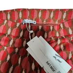 ZARA  medium brown red jacquard wide leg pants nwt Photo 4