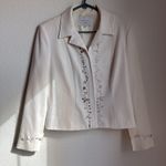 Vertigo Paris White Blazer with Embellished Details Photo 8