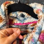 Eddie Bauer Women’s Fuzzy Multicolor Patterned 3/4 Zip Sweatshirt Photo 1