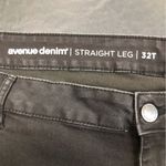 Avenue  Black Classic Straight-Leg Jeans - size 32 Tall Photo 2