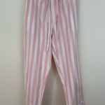 Serena & Lily  Pink and White Striped Lounge Pants Size Small Photo 0