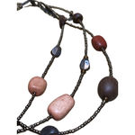 Women's Unbranded Brown Reddish Brown Beaded Layered Necklace One Size Photo 4