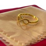 Infinity Diamond CZ Petite Gold Ring Size 6 Photo 4