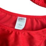 Wild Fable Size S/M Textured Bikini Set Red High Leg Cheeky Bottoms Triangle Top Photo 8