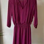 Krisa beautiful purple elastic waist mini dress Photo 1