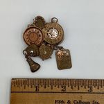 Vintage Steampunk Style Charm Brooch Faux Watch Dials Antique Gold Tone Photo 2