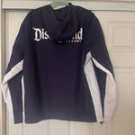Disney NWT  Parks Disneyland Resort Zip Up Windbreaker  Blue & White Photo 2