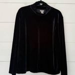 Chico's Chico’s Women’s 3 Black Velvet Velour Cowl Neck Longsleeve Photo 0