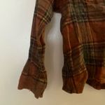 Madewell Womens Juniors M Crop Cropped Plaid Fall Wool Blend Top Shirt Brown Photo 5