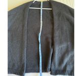 Women sz S Black Oversized Exposed Seam Chunky Knit Sweater Cozy Layer Warm Chic Photo 5