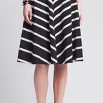 Banana Republic  Mixed Stripe Midi Skirt Size 2 Black and Cream Photo 11