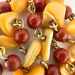 Yellow abalone and orange/brown beaded choker necklace Photo 9