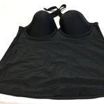 Old Navy  Black Swim‎ Top Tankini Shirred Padded Halter Neck Straps Womens XL Photo 0