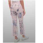 Gap  Jeans Womens 12/31 Pink Blue Tie Dye Denim High Rise Jeans Cheeky Straight Photo 1