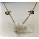 Monet  Gold Tone Round Rhinestone Dangle Earrings and Necklace set Brand NEW Photo 5