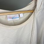 Belle Beach by Kim Gravel Tank Sleeveless Hoodie Tan Cream Drawstring Women’s XL Photo 3